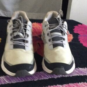 Men's Cream and Gray Athletic Shoes